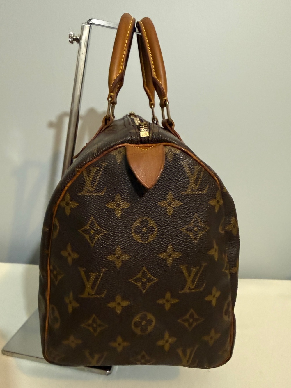 Louis Vuitton Speedy 30 Brown Monogram Satchel With Lock & Key - Picture 5 of 17